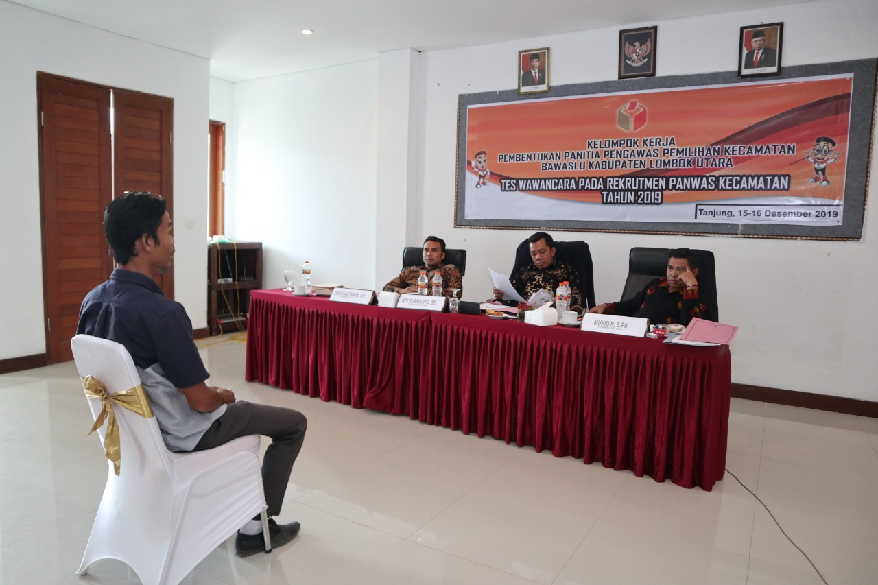 Perekrutan Panwas Kecamatan: Total 50 Calon telah Jalani Tes Wawancara