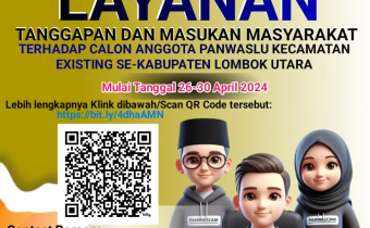 Pengumuman Layanan Tanggapan dan Masukan Masyarakat Panwaslu Kecamatan Existing Pemilihan 2024